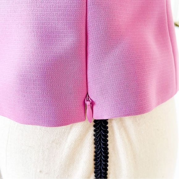 Stresa 2P Peony Pink Blazer Black Edging with Pockets & Matching Sleeveless Top - Picture 14 of 16